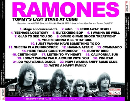 RAMONES / TOMMY'S LAST STAND AT CBGB (1CDR)