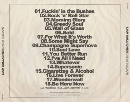 LIAM GALLAGHER / LIVE AT BUDOKAN (1CDR)