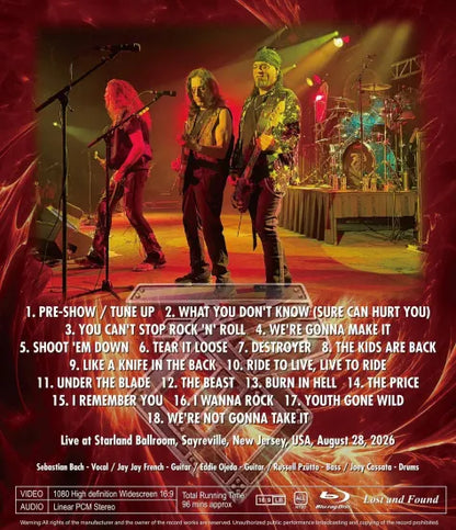 TWISTED SISTER + SEBASTIAN BACH / THE KIDS ARE BACK 2026 MULTI CAMERA ANGLE EDITION (1BDR)