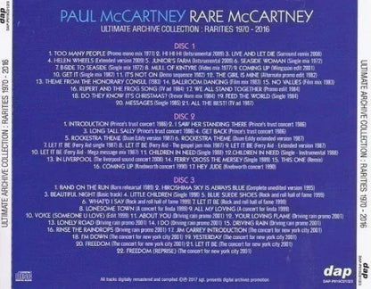 PAUL McCARTNEY / RARE McCARTNEY / ULTIMATE ARCHIVE RARITIES 1970-2016  Vol.1 (3CD)