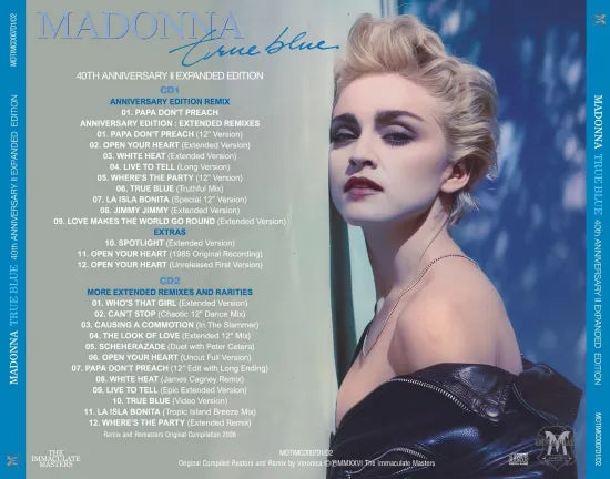 MADONNA / TRUE BLUE 40th ANNIVERSARY II EXPANDED EDITION (2CD)