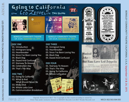 LED ZEPPELIN / 1971 GOING TO CALIFORNIA 1971 TWO SHOWS (4CD)
