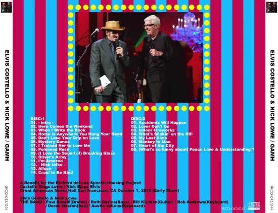 ELVIS COSTELLO & NICK LOWE / GAMH (2CDR)