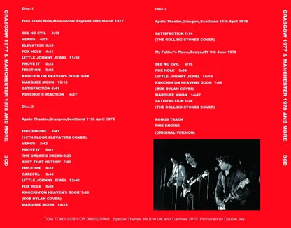 TELEVISION / EUROPEAN TOUR GRASGOW 1977 MANCHESTER 1978 AND MORE (3CDR)