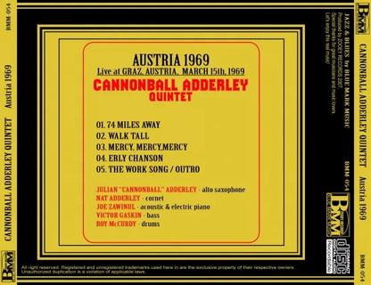 CANNONBALL ADDERLEY QUARTET / AUSTRIA 1969 SOUNDBOARD (1CDR)