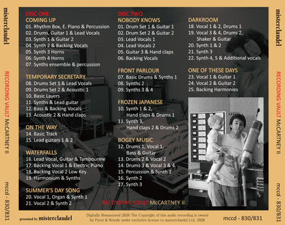 PAUL McCARTNEY / RECORDING VAULT McCARTNEY II (2CD)