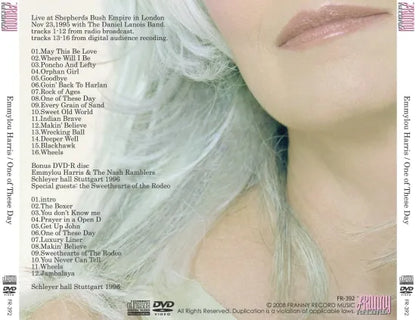 EMMYLOU HARRIS / ONE OF THESE DAY (1CDR+1DVDR)