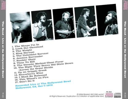 THE BAND / LIVE AT THE HOLLYWOOD BOWL (1CDR)