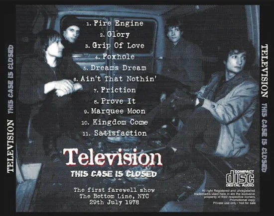 TELEVISION / THIS CASE IS CLOSED (1CDR)
