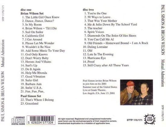 PAUL SIMON & BRIAN WILSON / MUTUAL ADMIRATION (2CD)