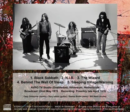 BLACK SABBATH / THE LOST 1970 AVRO SESSIONS (1CDR)