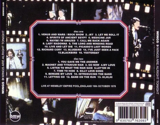 WINGS / WINGS ARE ALRIGHT TONIGHT (2CD)