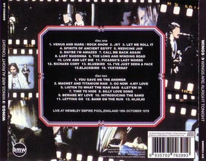 WINGS / WINGS ARE ALRIGHT TONIGHT (2CD)