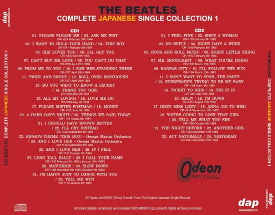 THE BEATLES / COMPLETE JAPANESE SINGLE COLLECTION 1 (2CD)