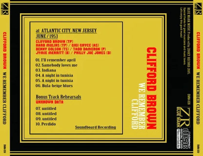 CLIFFORD BROWN / WE REMEMBER CLIFFORD (1CDR)