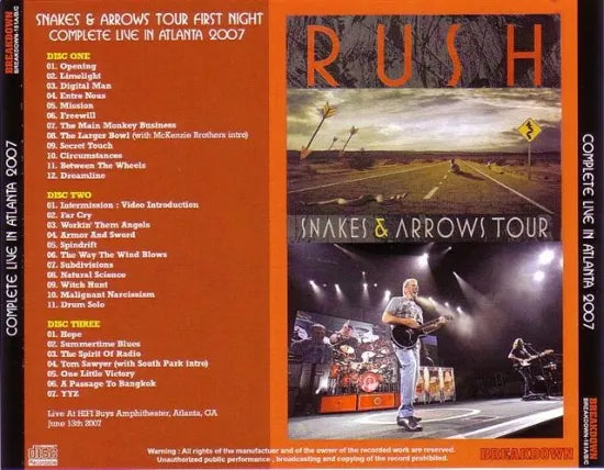 RUSH / SNAKES & ARROWS TOUR FIRST NIGHT (3CDR)
