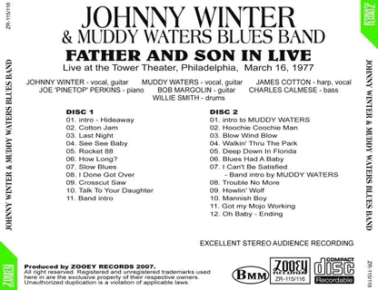 JOHNNY WINTER & MUDDY WATERS BLUES BAND / FATHER AND SON IN LIVE (2CDR)