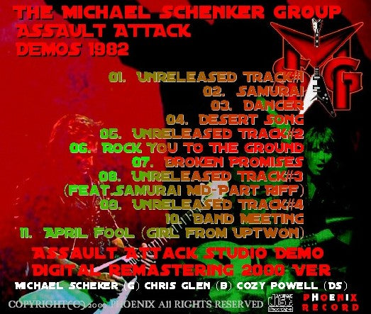 Michael Schenker Group / ASSAULT ATTACK DEMOS 1982 (1CDR)