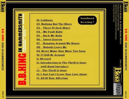 B.B. KING / KING IN HAMERSMITH ODEON 1978 SOUNDBOARD (1CDR)