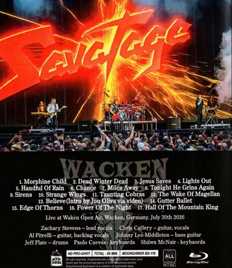 SAVATAGE / WACKEN OPEN AIR 2026 HD PRO SHOT (1BDR)