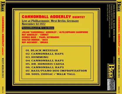 CANNONBALL ADDERLEY QUARTET / WEST BERLIN 1972 SOUNDBOARD (1CDR)