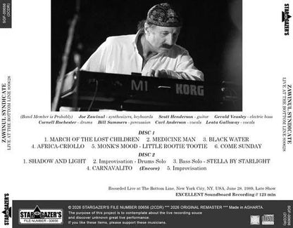 ZAWINUL SYNDICATE / LIVE AT THE BOTTOM LINE 890628 (2CDR)