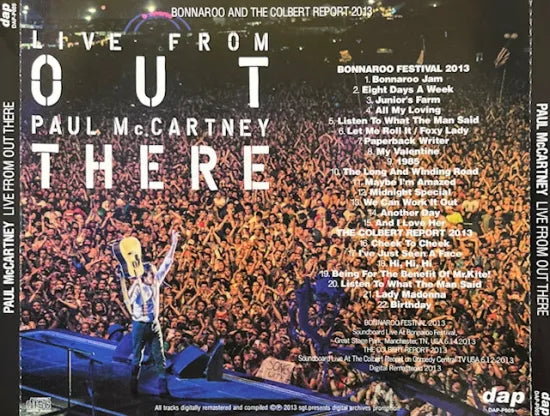 PAUL McCARTNEY / LIVE FROM OUT THERE BONNAROO FESTIVAL 2013 (1CD)
