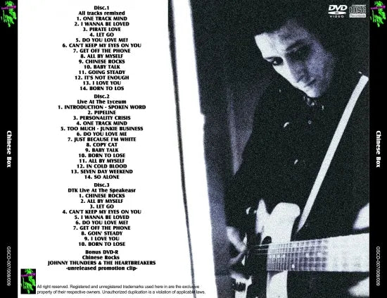 JOHNNY THUNDERS / CHINESE BOX (3CDR+1DVDR)