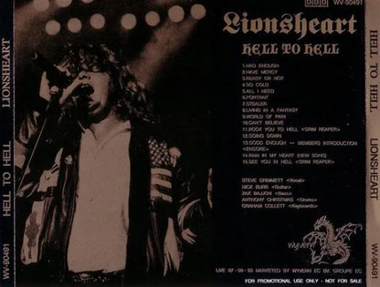 Lionsheart / Hell To Hell Live 93 (1CDR)