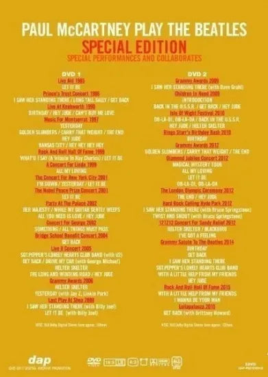 PAUL McCARTNEY / PLAY THE BEATLES SPECIAL EDITION Yellow (2DVD)