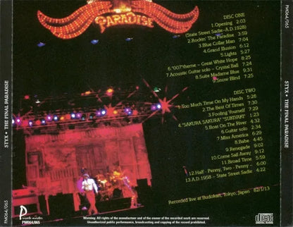 STYX / THE FINAL PARADISE (2CD)