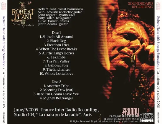 ROBERT PLANT / LA MAISON DE LA RADIO 2005 (2CDR)