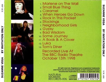 SUZANNE VEGA / BY INVITATION ONLY (1CD)