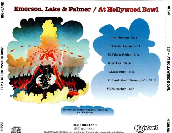 E.L.&P / AT HOLLYWOOD BOWL 1971  1CD HIGHLAND (1CD)
