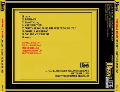ROSWELL RUDD / LIVE IN THE NETHERLANDS SOUNDBOARD (1CDR)