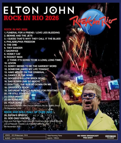 ELTON JOHN / ROCK IN RIO 2026 HD PRO-SHOT (1BDR)