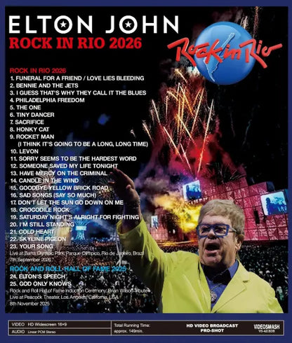 ELTON JOHN / ROCK IN RIO 2026 HD PRO-SHOT (1BDR)