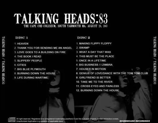 TALKING HEADS / TALKING HEADS:83 SOUNDBOARD (2CDR)