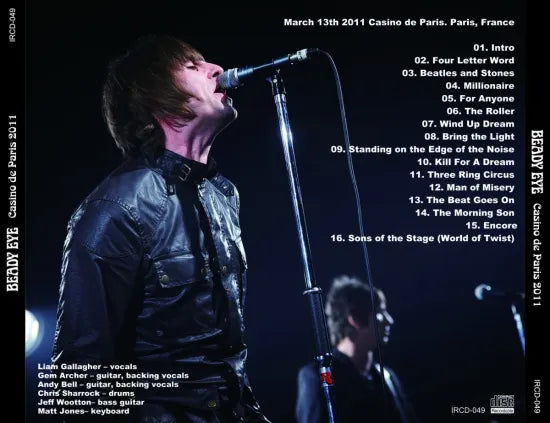 BEADY EYE / CASINO DE PARIS 2011 (1CDR)