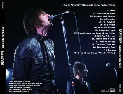 BEADY EYE / CASINO DE PARIS 2011 (1CDR)
