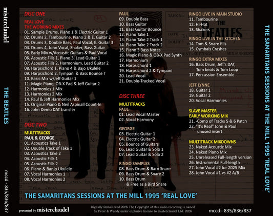 THE BEATLES / SAMARITANS SESSIONS AT THE MILL 1995 'REAL LOVE' (3CD)