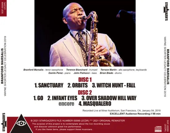 BRANFORD MARSALIS / WAYNE SHORTER LEGACY CELEBRATION 2019 (2CDR)