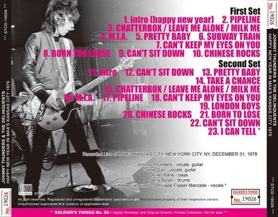 JOHNNY THUNDERS & THE DELINQUENTS / HAPPY NEW YEAR IN MAX'S KANSAS CITY 1979 (1CDR)