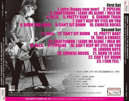 JOHNNY THUNDERS & THE DELINQUENTS / HAPPY NEW YEAR IN MAX'S KANSAS CITY 1979 (1CDR)