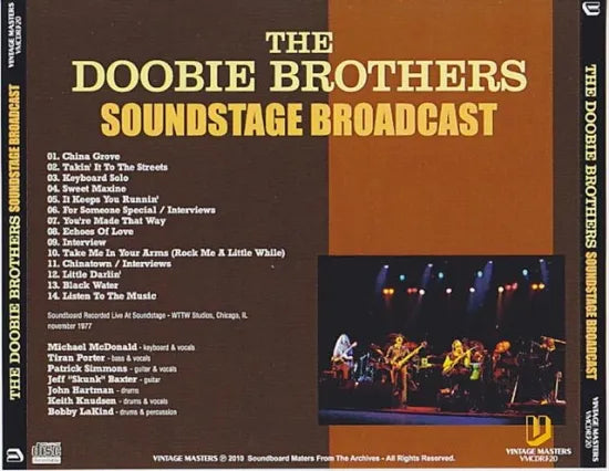 DOOBIE BROTHERS / SOUND STAGE BROADCAST SOUNDBOARD (1CDR)