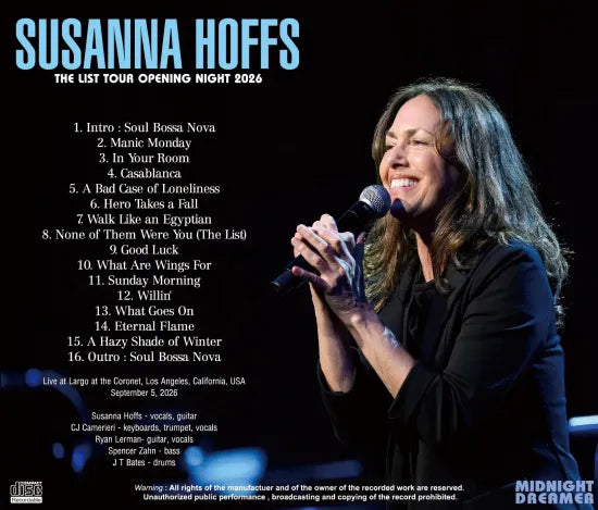 SUSANNA HOFFS / THE LIST TOUR OPENING NIGHT 2026 (1CDR)