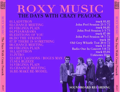 ROXY MUSIC / THE DAYS WITH CRAZY PEACOCK (1CDR)
