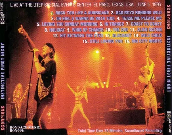 SCORPIONS / INSTINCTIVE FIRST NIGHT  (1CD)