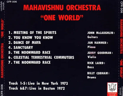 MAHAVISHNU ORCHESTRA / ONE WORLD (1CDR)