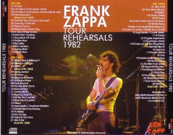 FRANK ZAPPA / TOUR REHEARSALS 1982 SOUNDBOARD (3CDR)